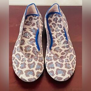 Rothy's Gray Spotted Flat Round Toe Slip On Shoes Ballet Flats Size 8 In EUC